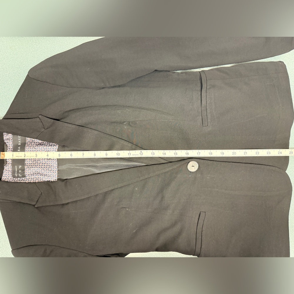 Zara Basic Black Women's Blazer Medium - image 4